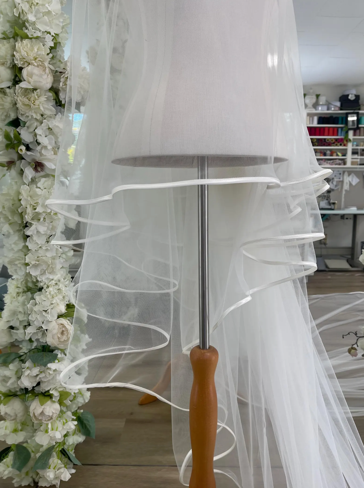 Satin Edge Blusher Veil