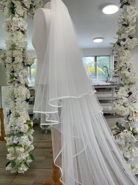 Satin Edge Blusher Veil