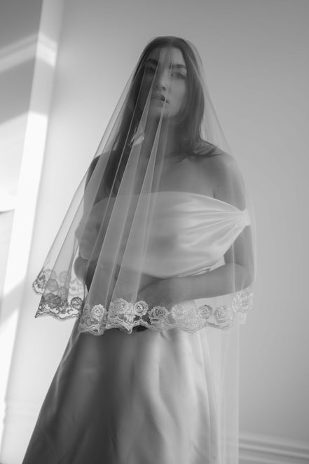 Rose Bud Blusher Veil