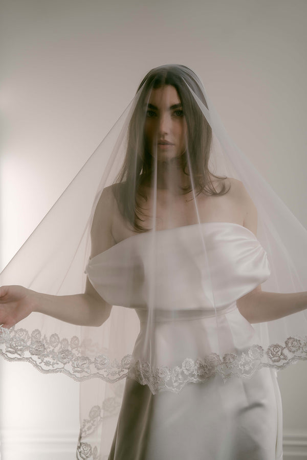 Rose Bud Blusher Veil