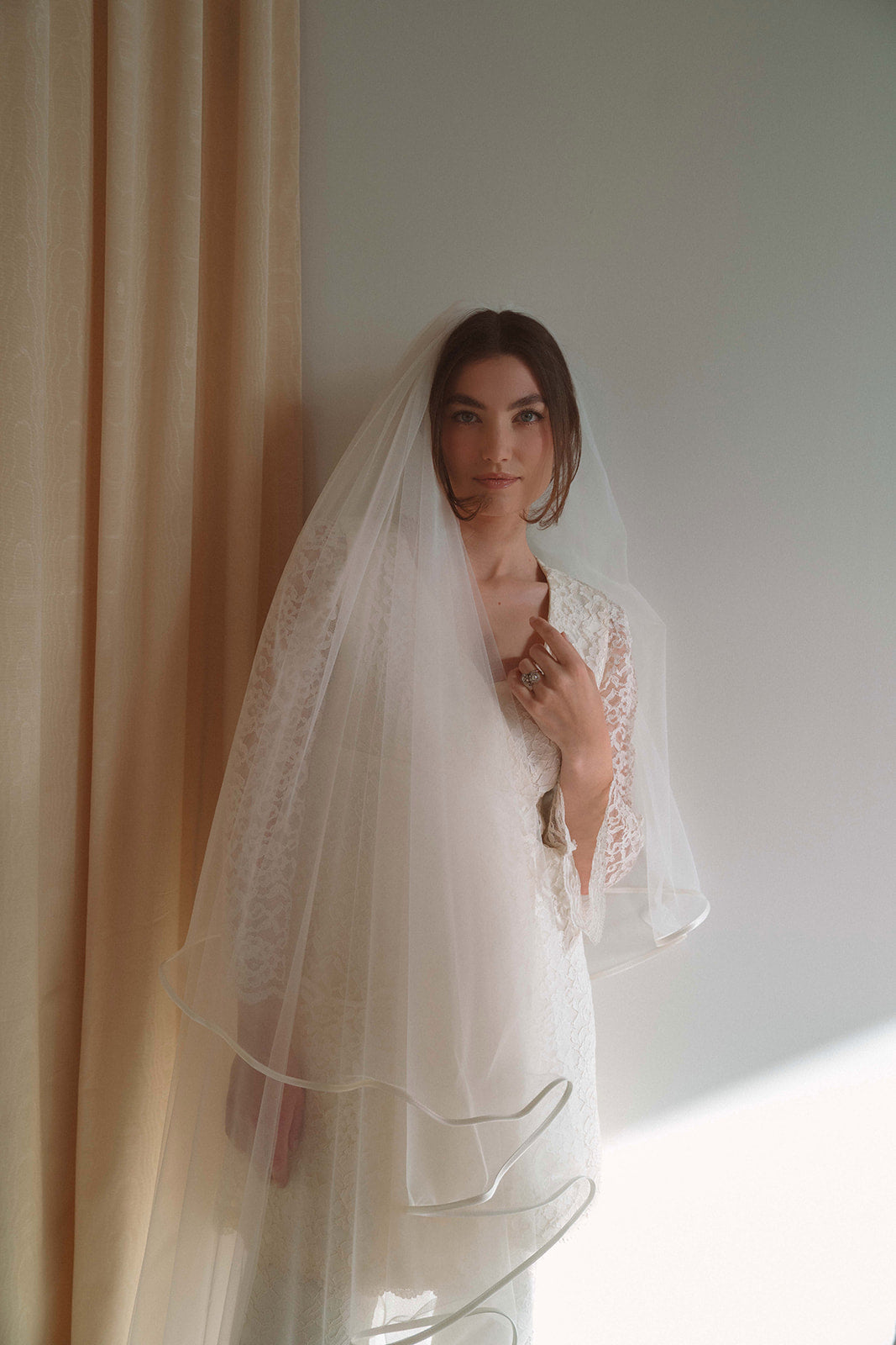 Satin Edge Blusher Veil