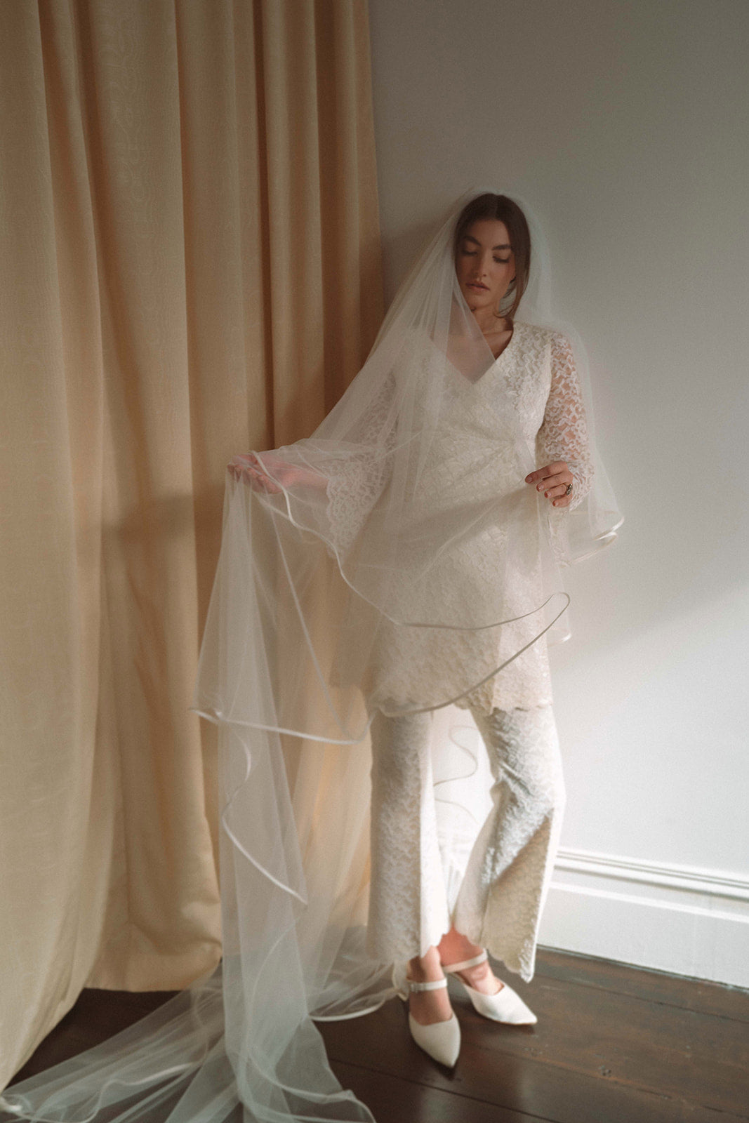 Satin Edge Blusher Veil