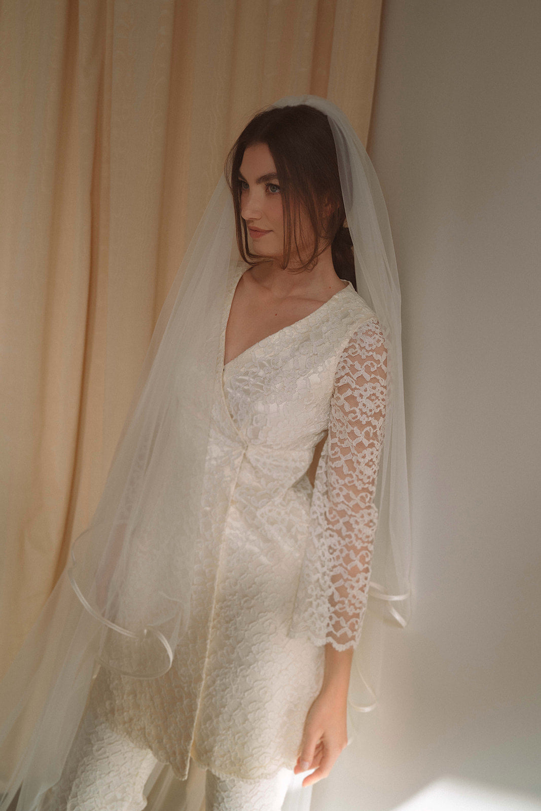 Satin Edge Blusher Veil