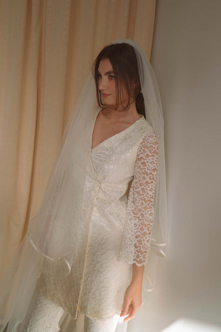 Satin Edge Blusher Veil