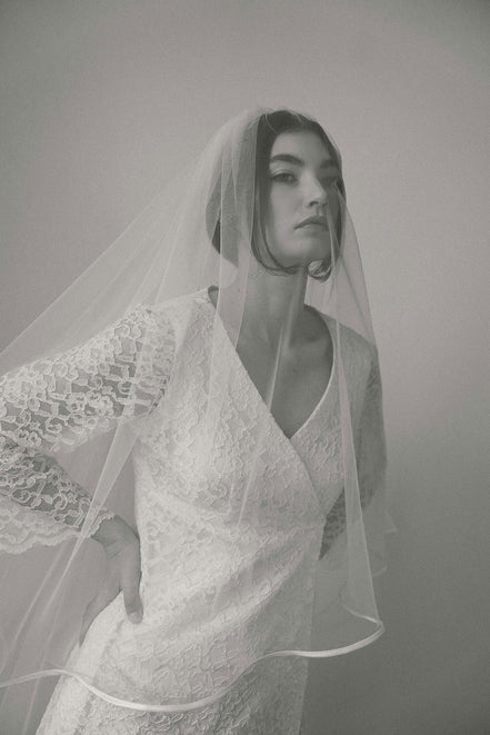 Satin Edge Blusher Veil