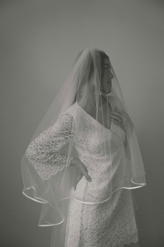 Satin Edge Blusher Veil