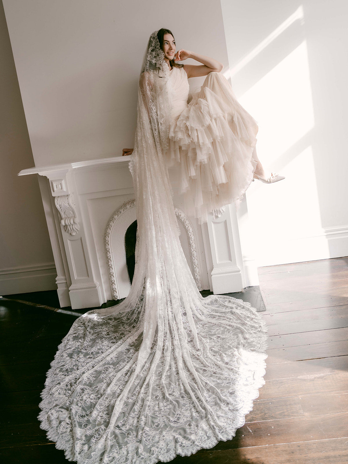 Extra Wide Lace Showstopper Veil