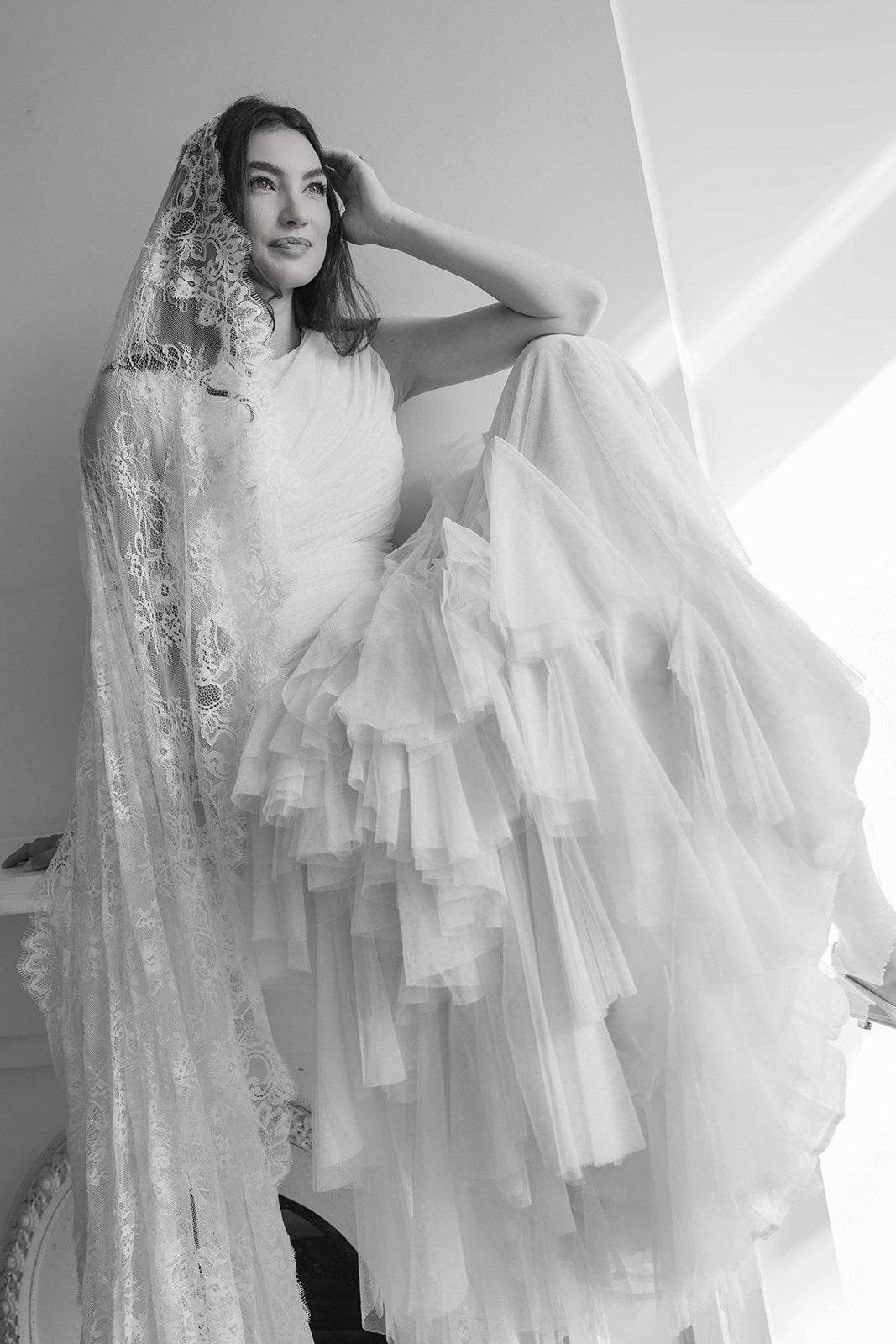 Extra Wide Lace Showstopper Veil