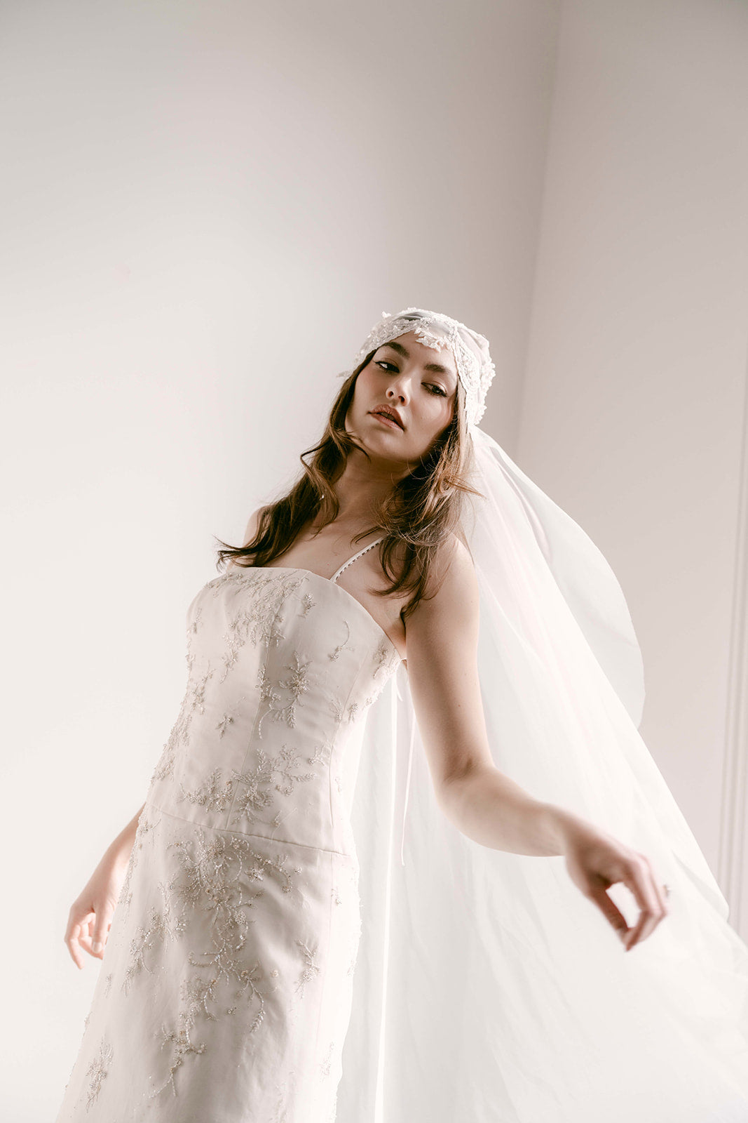 Beaded Cap Veil