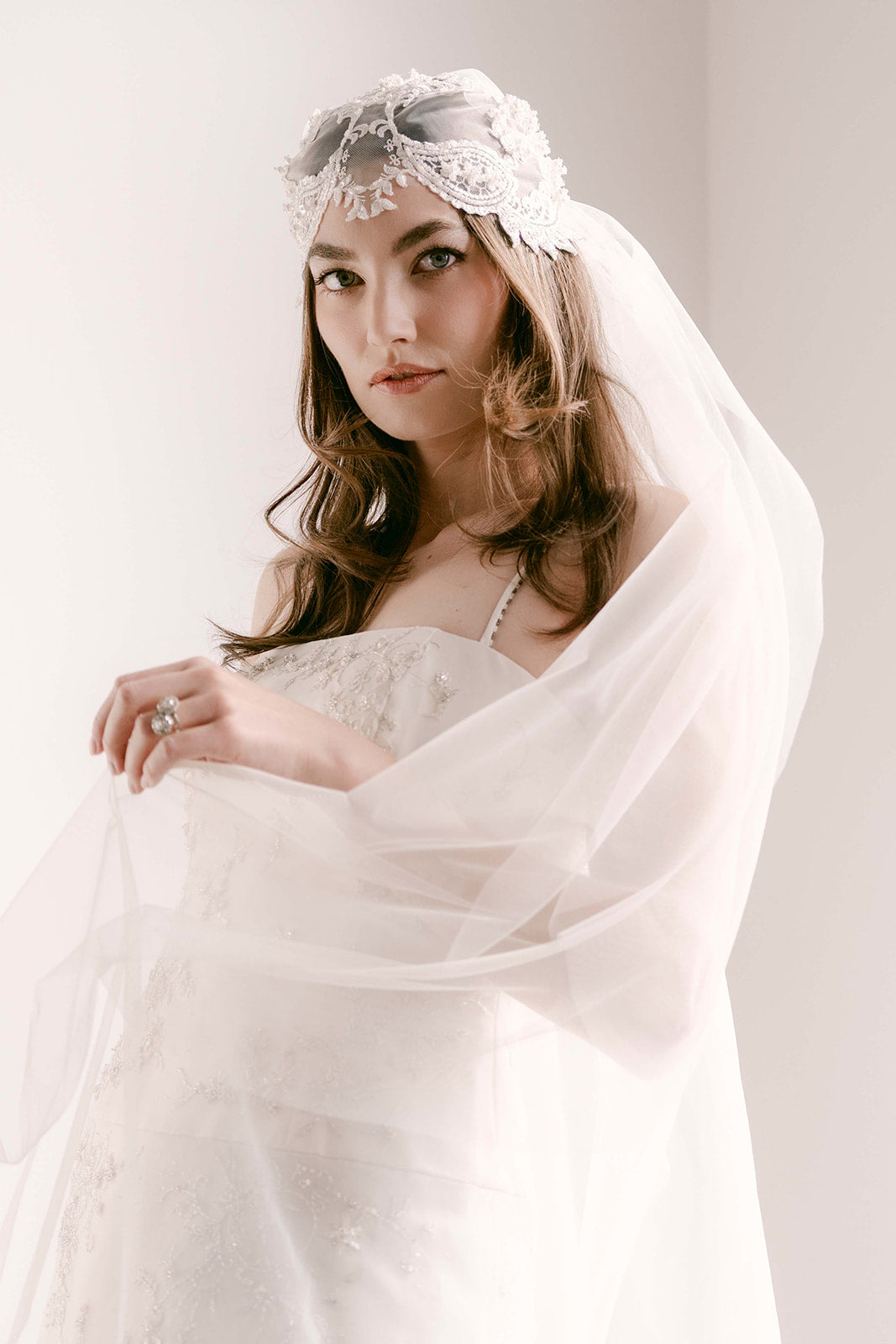 Beaded Cap Veil