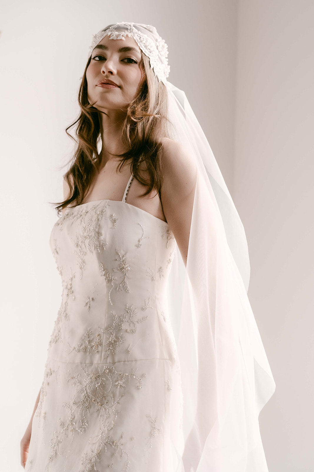 Beaded Cap Veil