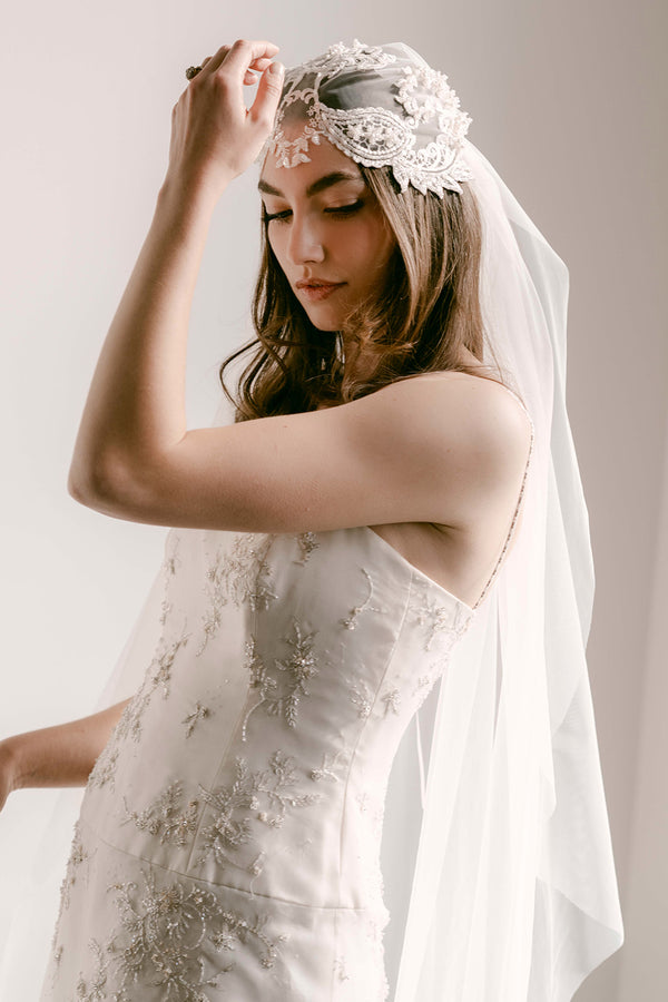 Beaded Cap Veil