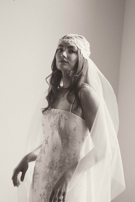 Beaded Cap Veil