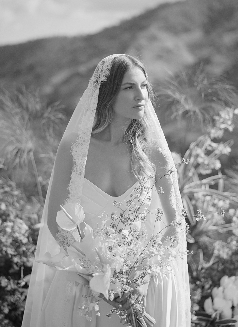 Floral Chantilly Lace Veil