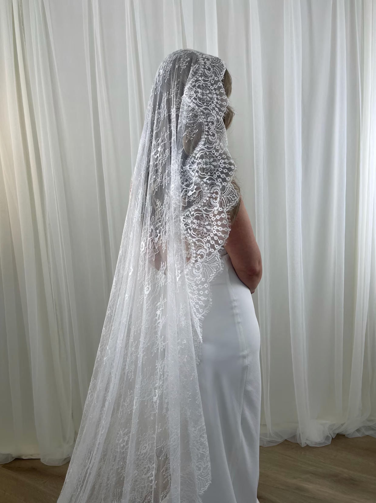 Crochet Lace on Lace Veil