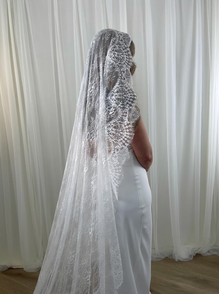 Crochet Lace on Lace Veil