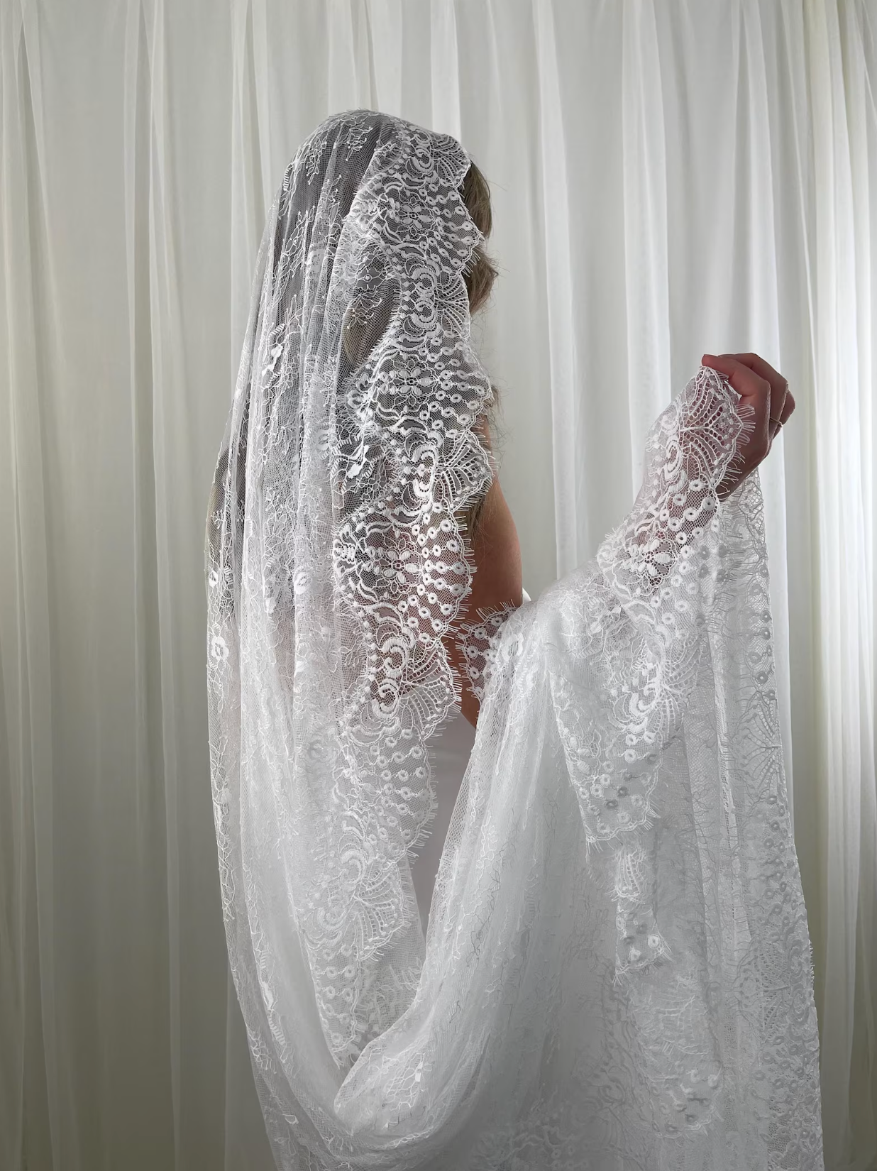 Crochet Lace on Lace Veil