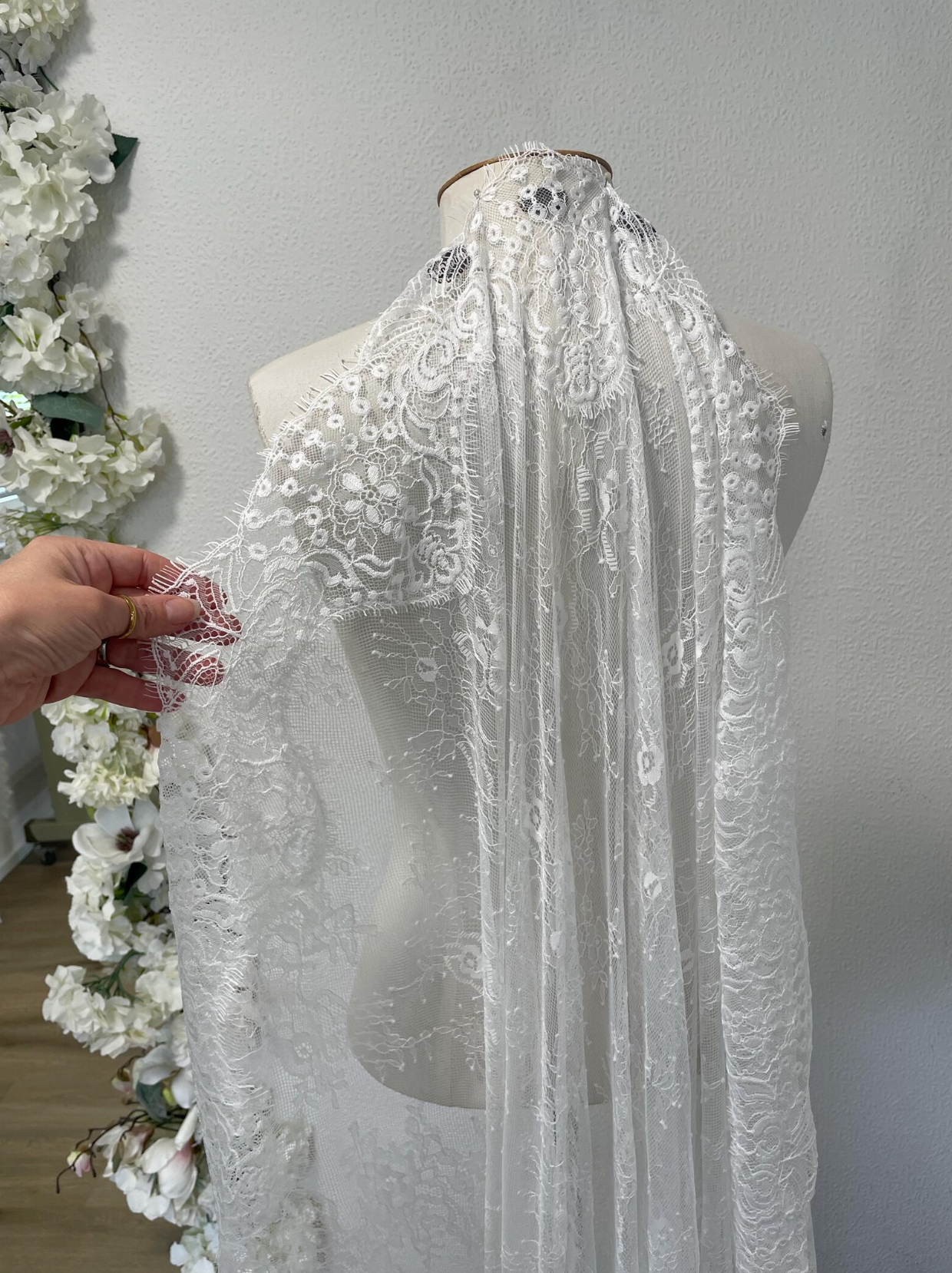 Crochet Lace on Lace Veil