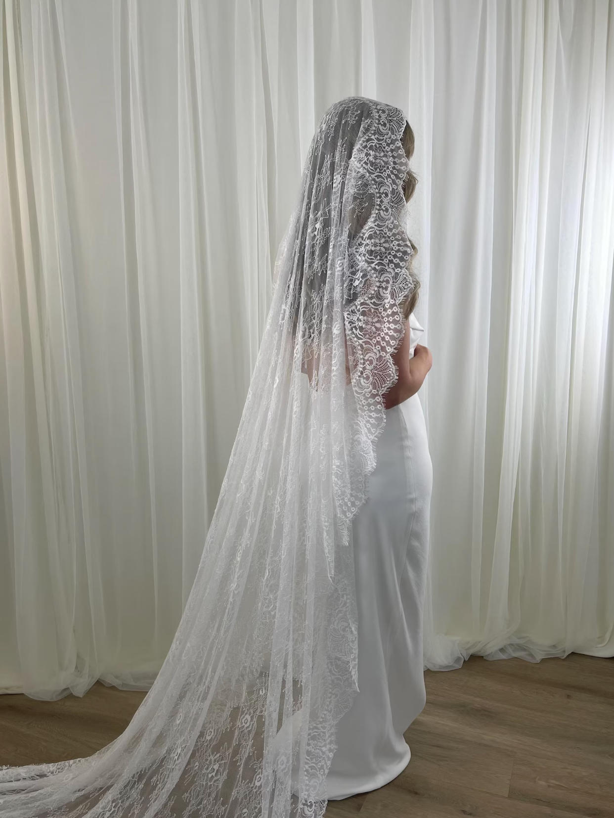 Crochet Lace on Lace Veil