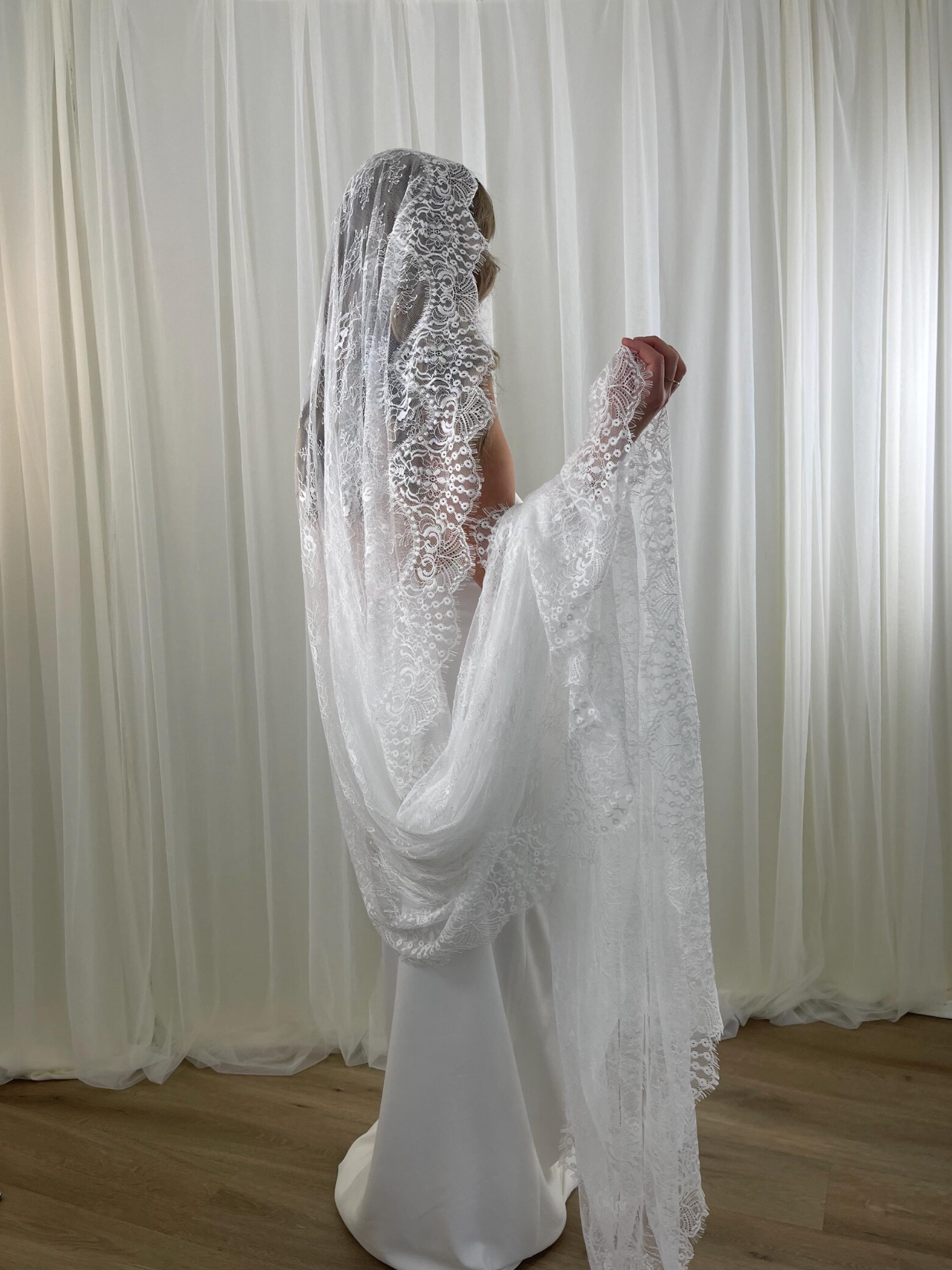Crochet Lace on Lace Veil