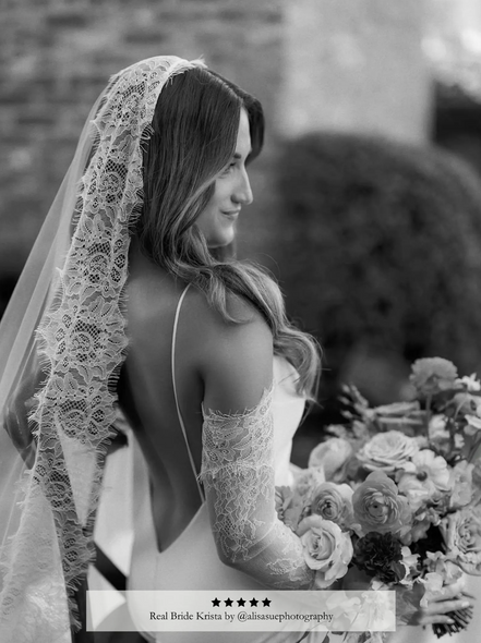 Cream Extra Wide Lace Veil