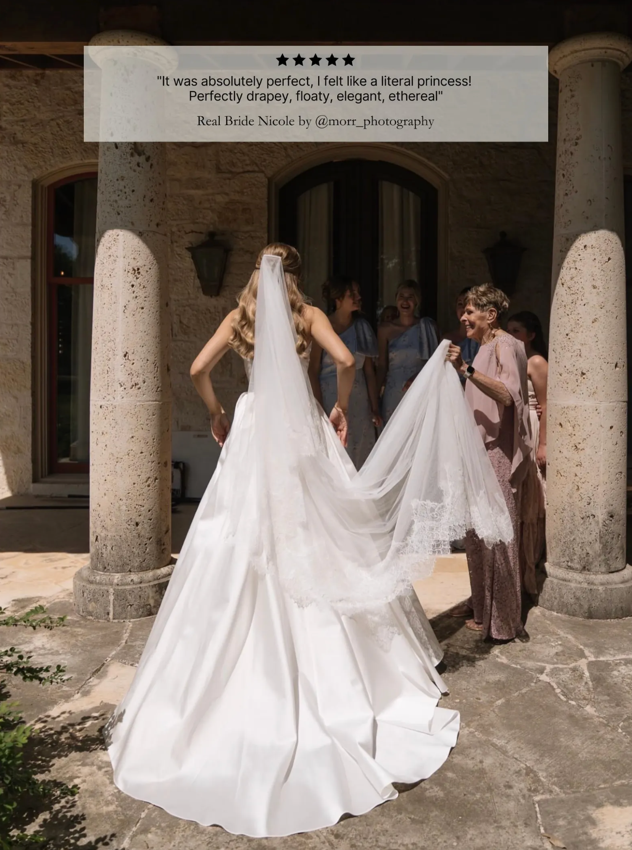 Pointy Lace Blusher Veil