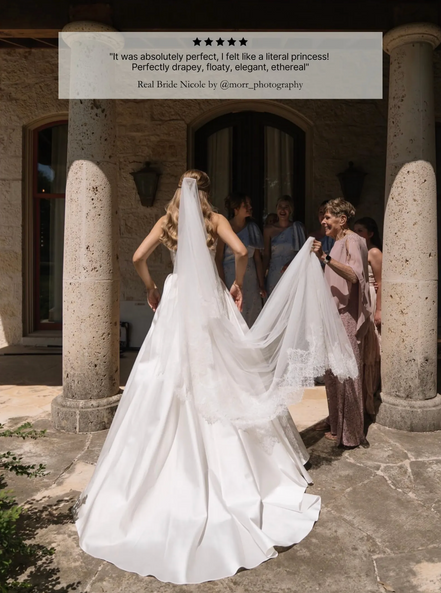 Pointy Lace Blusher Veil