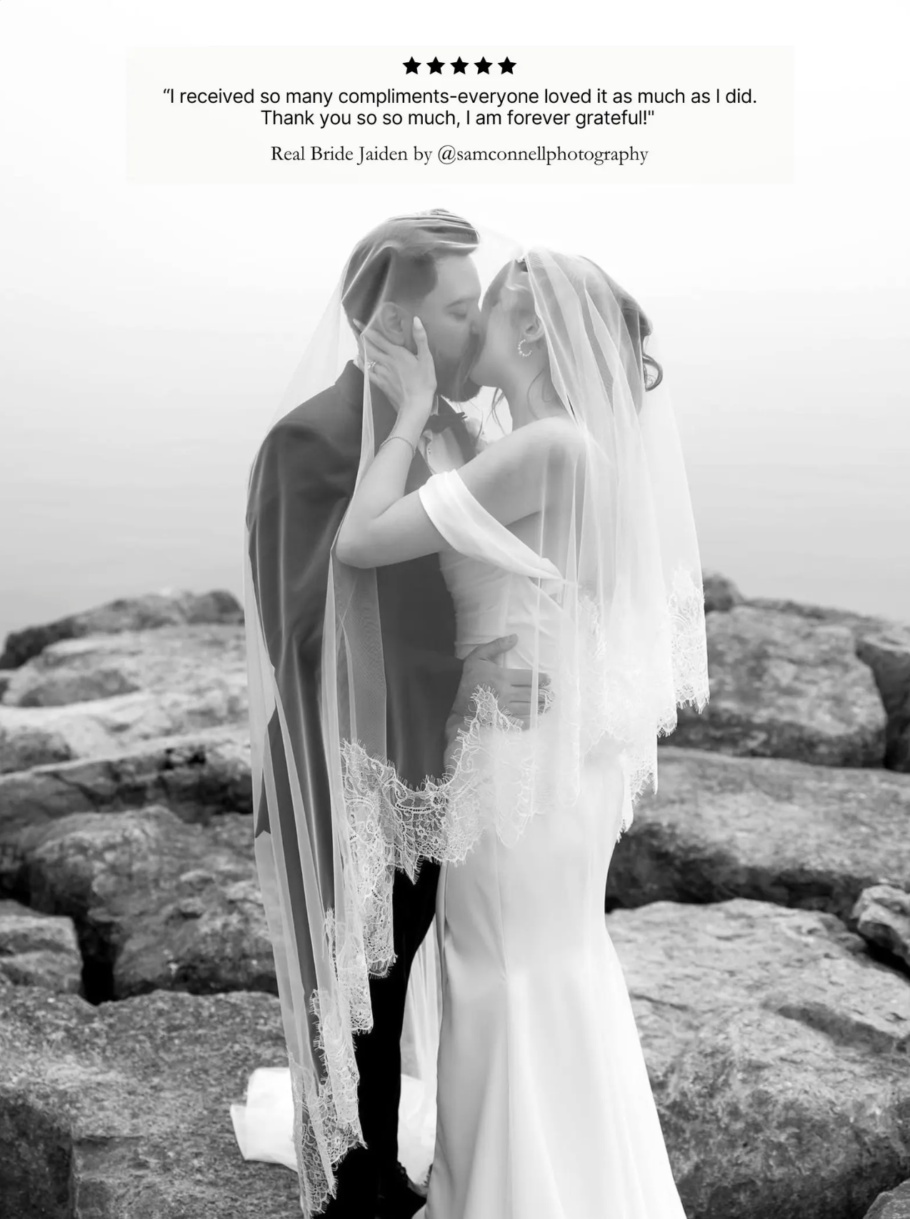 Pointy Lace Blusher Veil