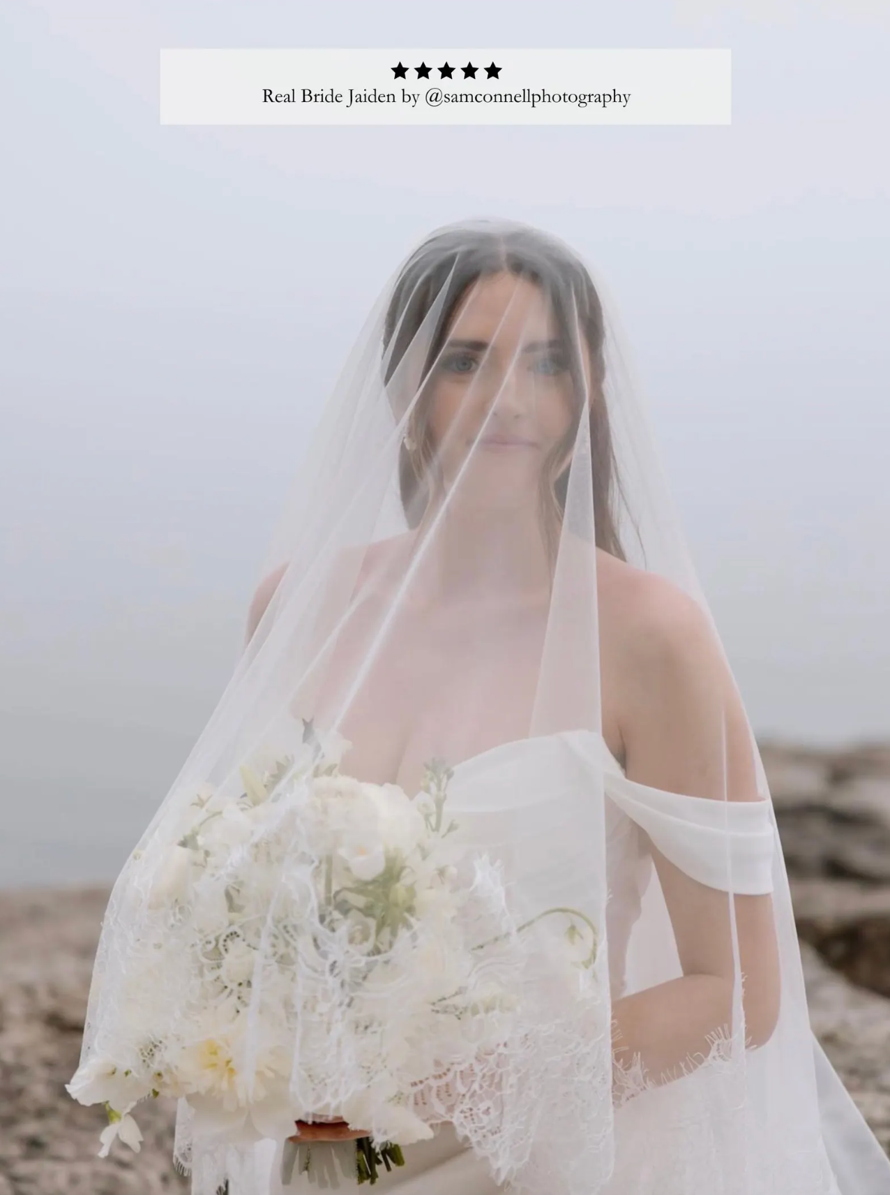 Pointy Lace Blusher Veil