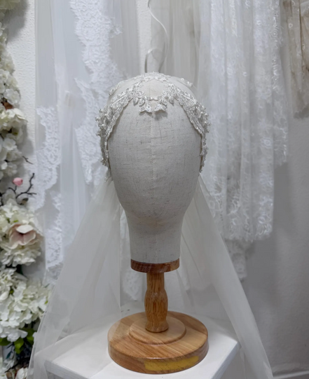 Beaded Cap Veil