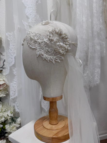 Beaded Cap Veil