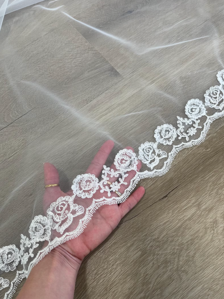 Rose Bud Blusher Veil