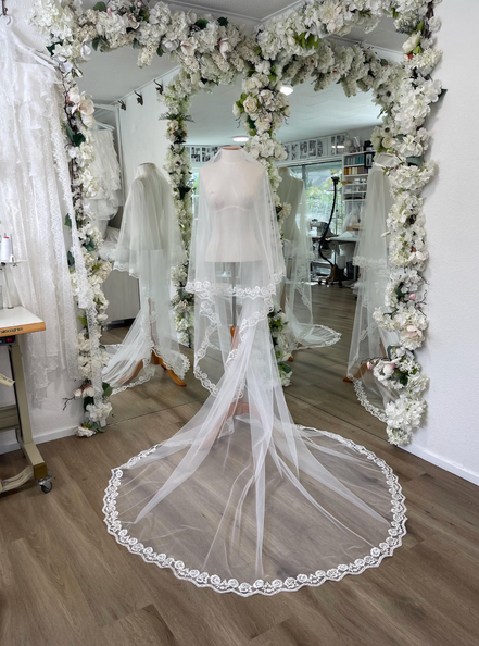 Rose Bud Blusher Veil