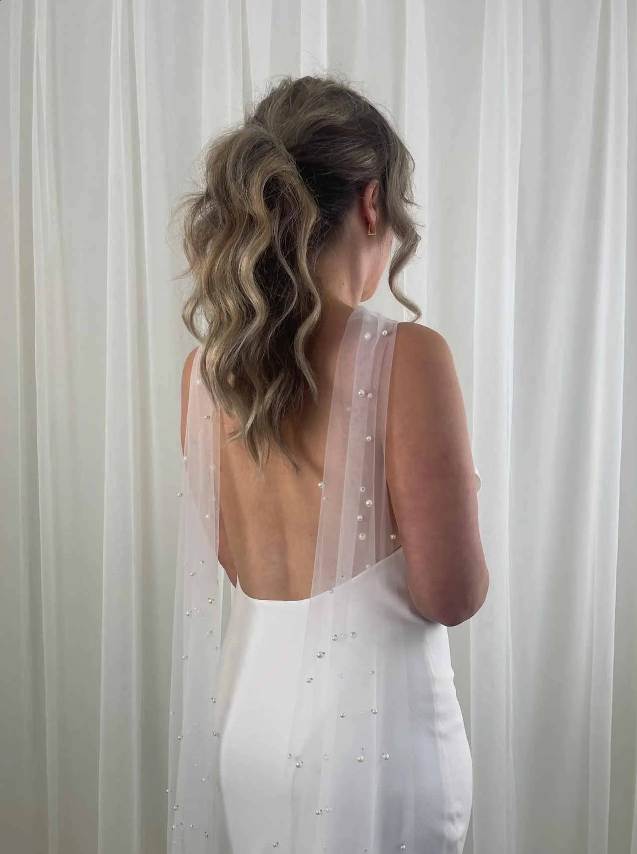 Pearl Bridal Scarf