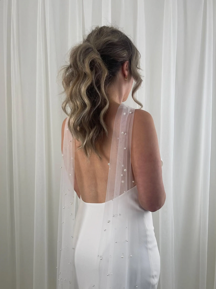 Pearl Bridal Scarf