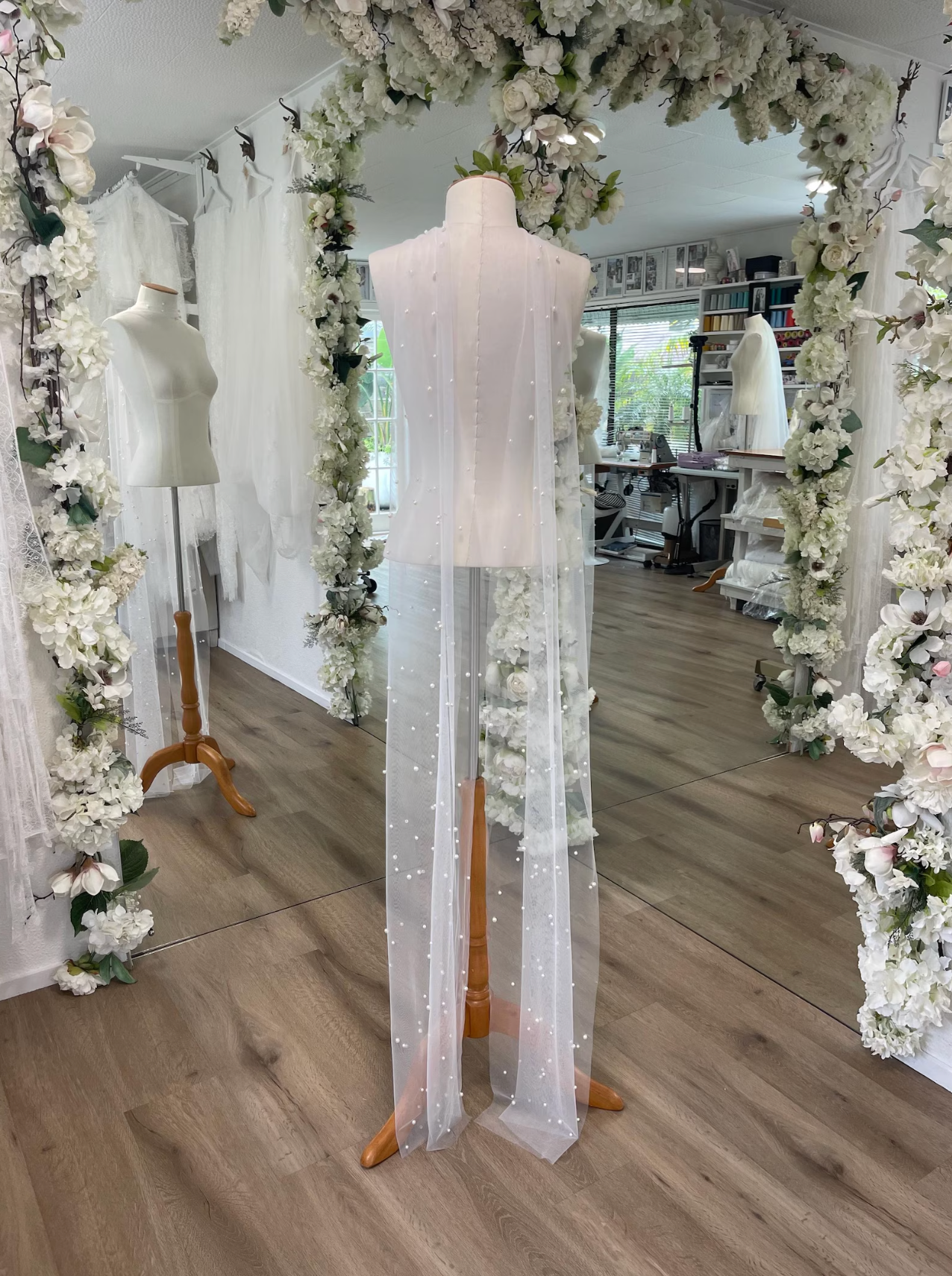 Pearl Bridal Scarf