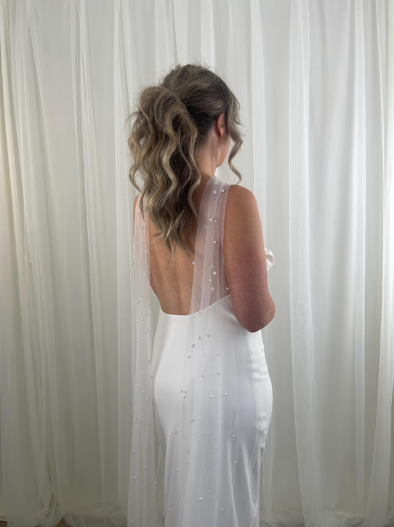 Pearl Bridal Scarf