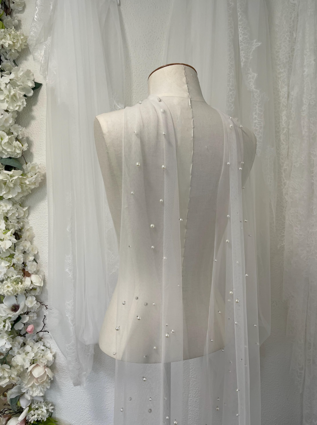 Pearl Bridal Scarf