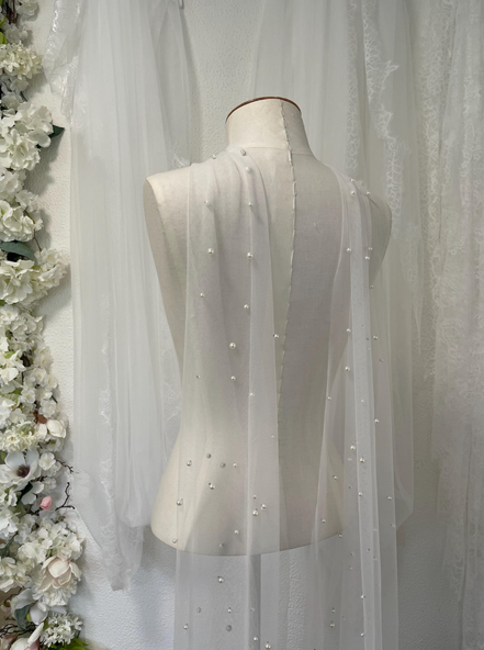 Pearl Bridal Scarf