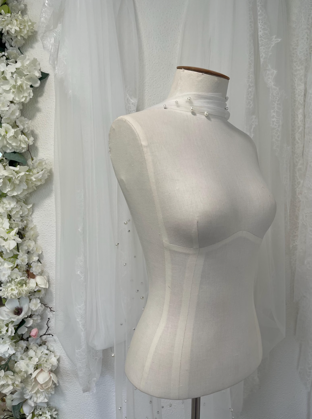 Pearl Bridal Scarf