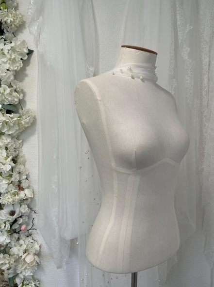 Pearl Bridal Scarf