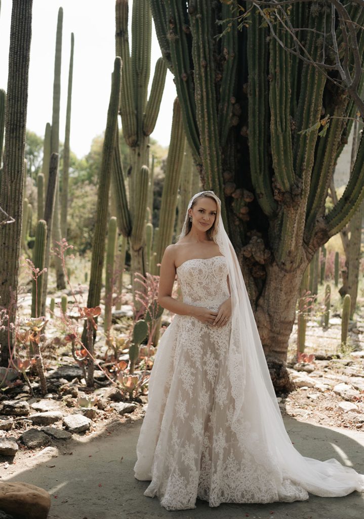 Custom Harriett Falvey Lace Mantilla for bride Hillary