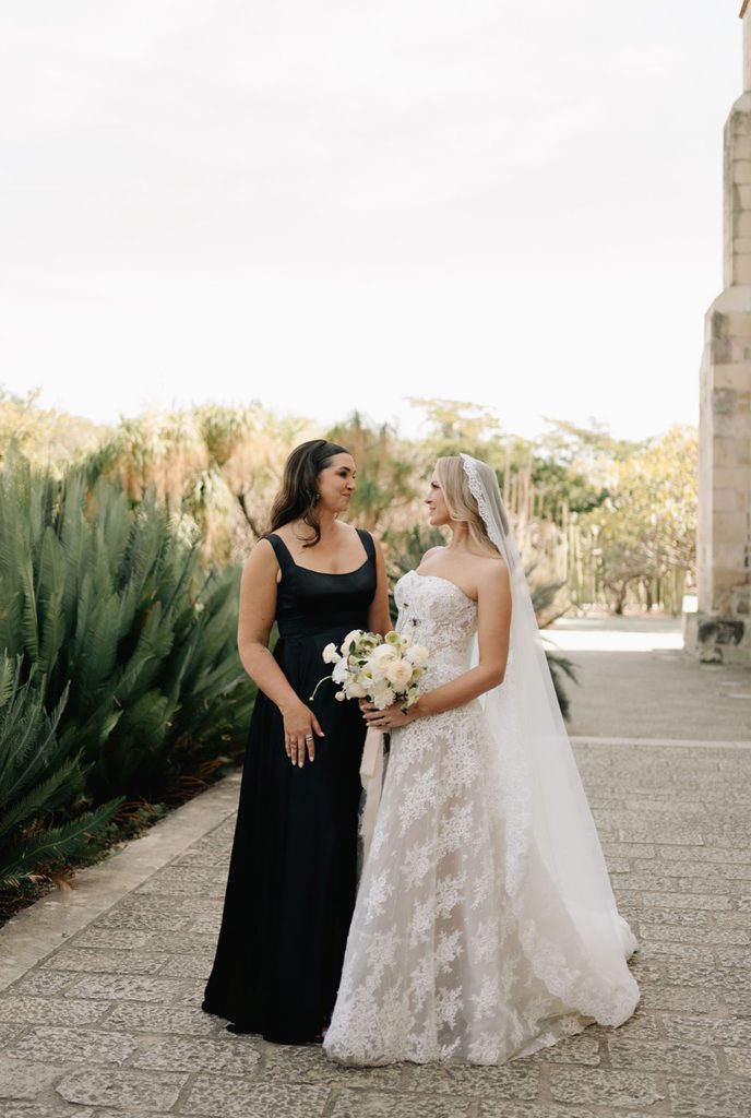 Custom Harriett Falvey Lace Mantilla for bride Hillary