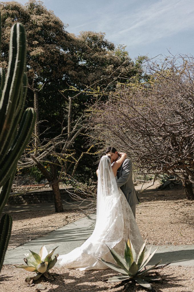 Custom Harriett Falvey Lace Mantilla for bride Hillary