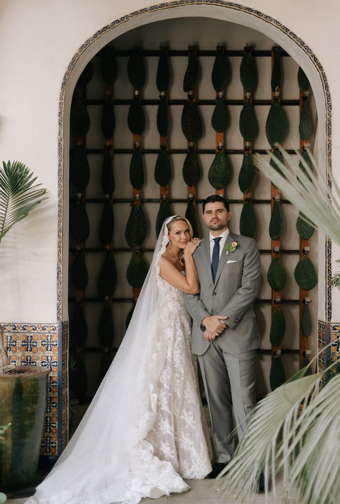 Custom Harriett Falvey Lace Mantilla for bride Hillary