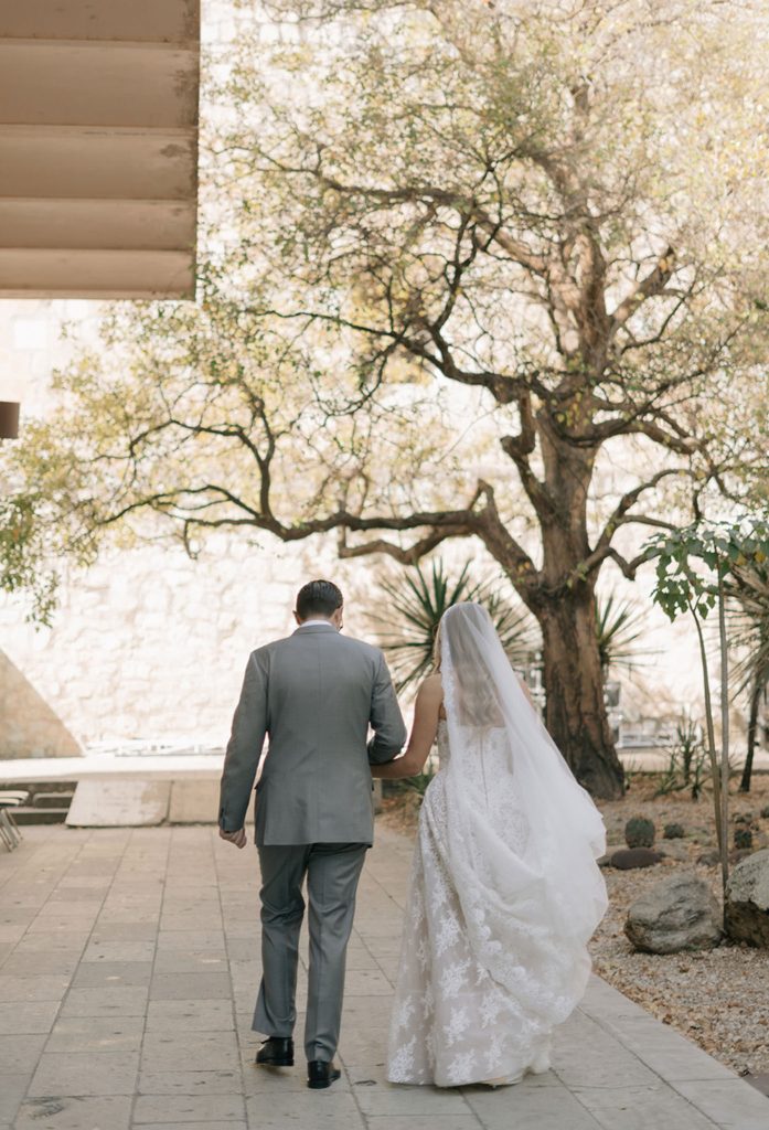 Custom Harriett Falvey Lace Mantilla for bride Hillary