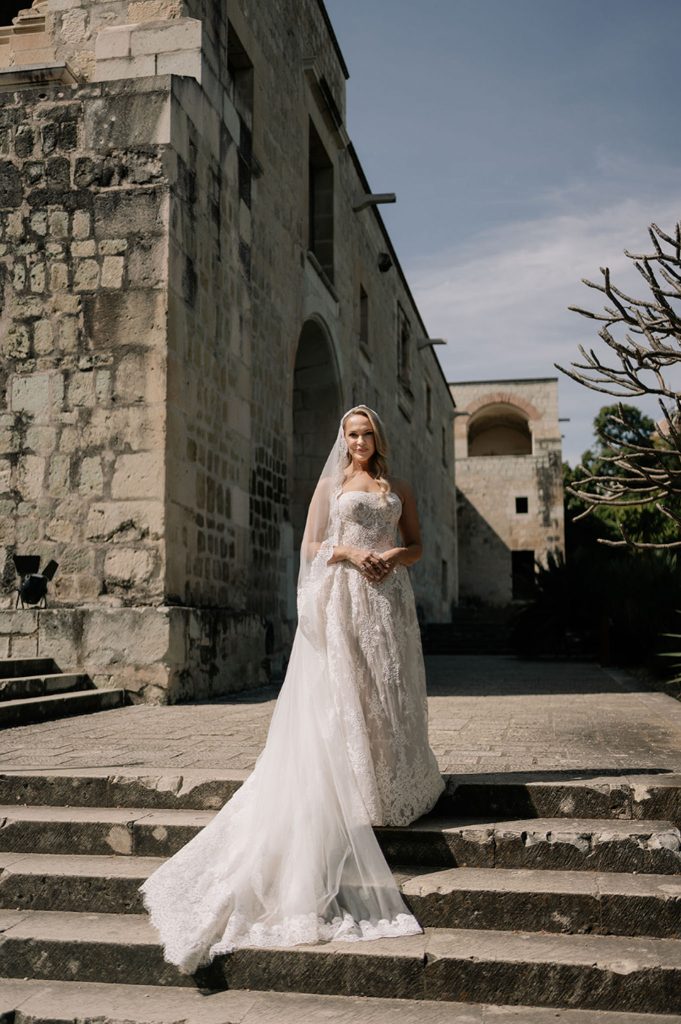 Custom Harriett Falvey Lace Mantilla for bride Hillary