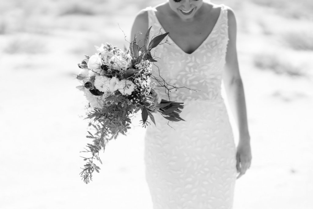 Real Bride Tammy wearing her Custom Harriett Falvey Wedding Dress and Veil Made in New Zealand