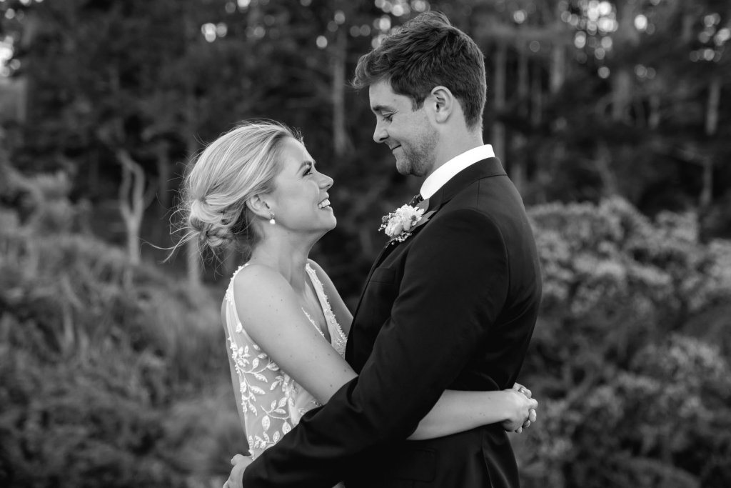 Real Bride Tammy wearing her Custom Harriett Falvey Wedding Dress and Veil Made in New Zealand